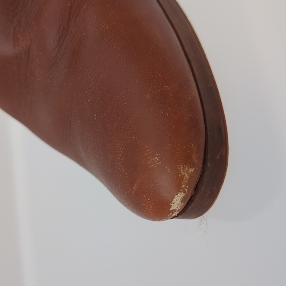 Vintage 70's 80's Tall Cognac Brown Heeled Boots - Picture 5 of 14